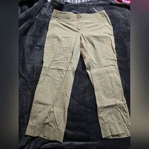 INC International Concepts Women's 100% Cotton Khaki Capri Sz 12